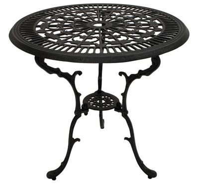 Gartentisch Tisch 70cm rund Aluguss grau-antik