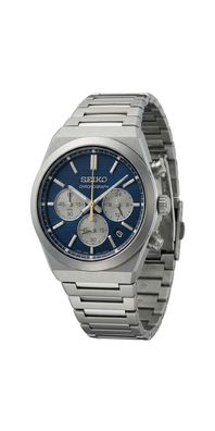 Seiko Conceptual Chronograph Herrenuhr silber blau SSB453P1