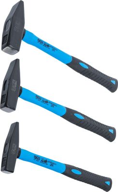 BGS-3845 Schlosserhammer-Satz Fiberglasstiel DIN 1041 300 / 500 / 800 g 3-tlg