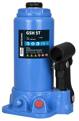 Hydraulischer Stempelwagenheber GSH 5 t – Stabile Fußplatte, ausdrehbarer