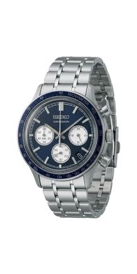 Seiko Conceptual Sport Chronograph Herrenuhr silber blau SSB477P1