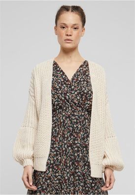 Cloud5ive Damen Grobstrick Cardigan mit Pufferärmeln 22162CL5