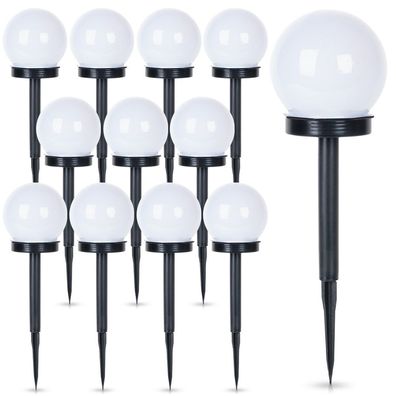 Solarbetriebene LED-Gartenleuchten, Einbau, 33,5 cm, 12 Stück
