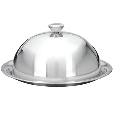 Serviertablett aus Stahl mit Schirm, 26 cm