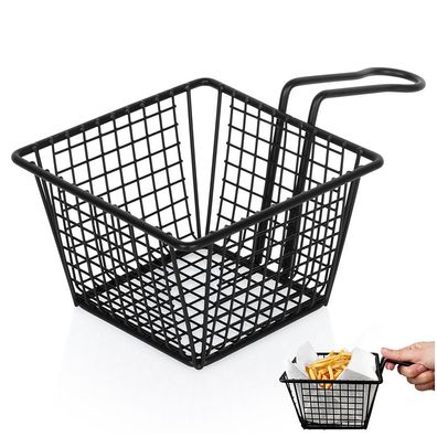 Pommes-Frites-Korb, schwarz, 22 x 13 x 8 cm