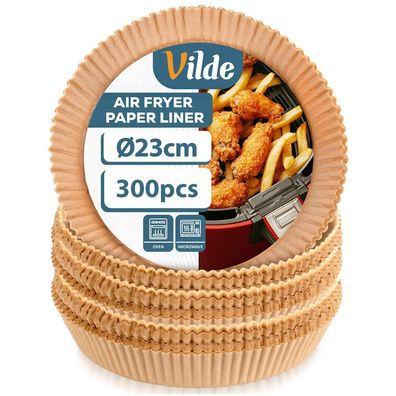 Runde Papiereinsätze für Heißluftfritteusen, 23 cm Durchmesser, 300 Stück