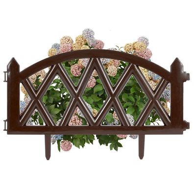 Brauner Gartenzaun 49x30 cm