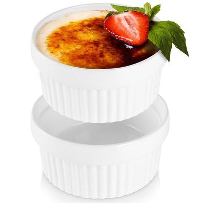 Keramik-Backschüsseln weiß 11 cm, 250 ml 2 Stück