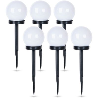 Solarbetriebene LED-Gartenleuchten, Einbau, 33,5 cm, 6 Stück