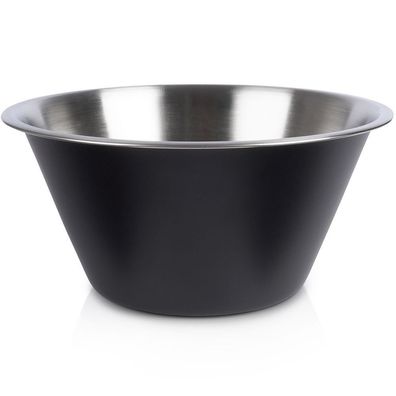 Schwarze Küchenschüssel aus Stahl, 22 cm, 2 l