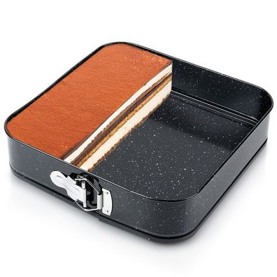 Ausziehbare Backform aus Granit, 28 x 28 x 6,8 cm