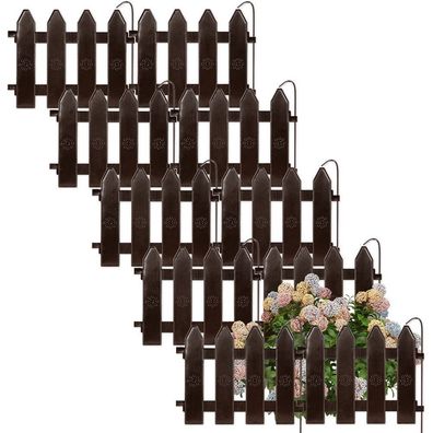 Brauner Gartenzaun 20x15 cm 10 Stück