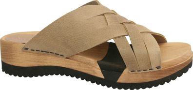Sanita Clogs Damen Sandale Wood-Salto Sport Flex Sandal Nature