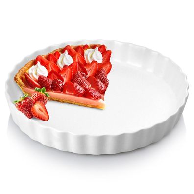 Keramik-Tarteform, weiß, 24,5 cm