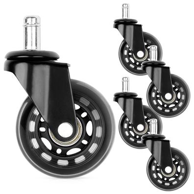 Stuhlrollen aus Gummi, 6,3 cm / 11 mm, 5 Stück