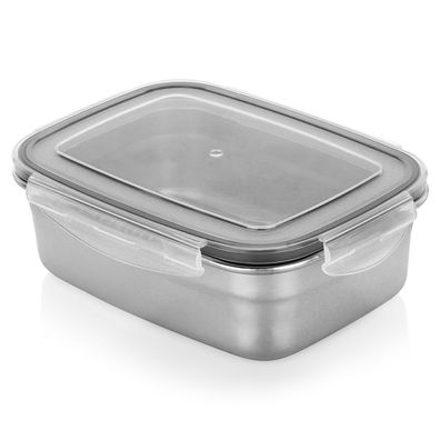Edelstahl-Lebensmittelbehälter mit Deckel und Dichtung, 700 ml
