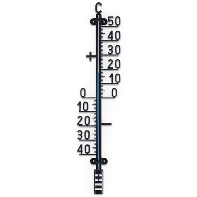 Schwarzes Außenthermometer 41 cm