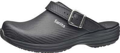 Sanita Damen Offener Clog Wave-Carbon Open Black/Black