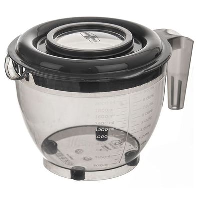Küchenrührschüssel mit Deckel, Messbecher, GRAU, 2,5 l