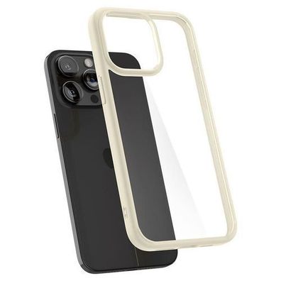 Spigen Crystal Hybrid Hülle für iPhone 15 Pro Max - Transparent-Beige