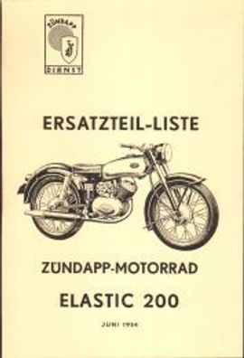 Ersatzteilliste Zündapp Motorrad Elastic 200, Motorrad, Oldtimer, Klassiker
