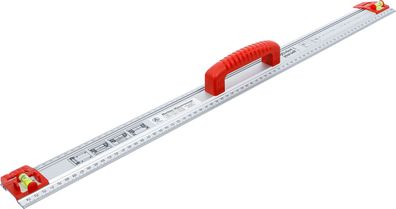 BGS-50866 Schneid- und Markierlineal, mit Griff und Wasserwaage, 750 mm