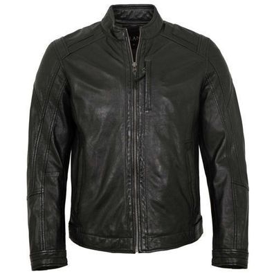 Jilani - Herren Lederjacke Lammnappa schwarz