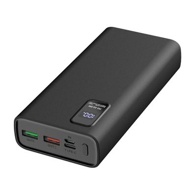 Platinet Powerbank 20000 mAh PD 3.0 QC 3.0 22,5 W LED Display Schwarz