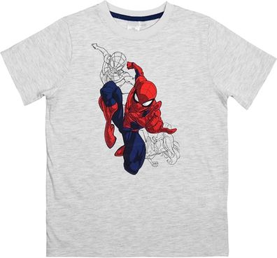 Marvel Spiderman Schlafanzug – Baumwoll-Pyjama mit Kurzarm Shirt und