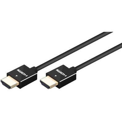 goobay Super slim High Speed HDMI+ mit Ethernet HDMI+ A-Stecker auf HDMI+ A-Stecker s
