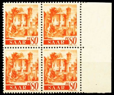 Saarland 1947 Nr 223Z postfrisch Viererblock X5FE432