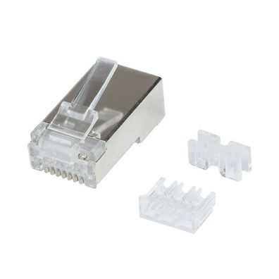 LogiLink RJ45 Modularer Steckverbinder CAT 6A für starre und flexible Adern (50 Stück
