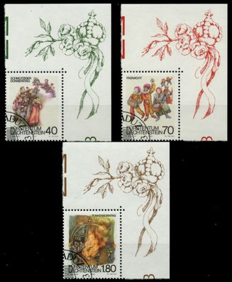 Liechtenstein 1983 Nr 818-820 gestempelt ECKE-ORE SB4A392