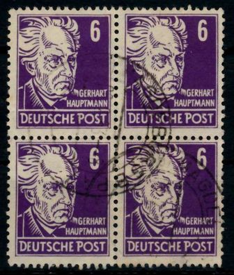 SBZ ALLG. Ausgaben Nr 213 zentrisch gestempelt Viererblock X8E6AC2