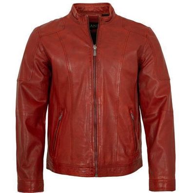 Jilani Collection - Herren Lederjacke Lammnappa rot