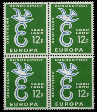 SAAR OPD 1958 Nr 439 postfrisch Viererblock S03E042