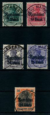 BES 1WK D-MV Rumänien Nr 8-12 zentrisch gestempelt X7745FE