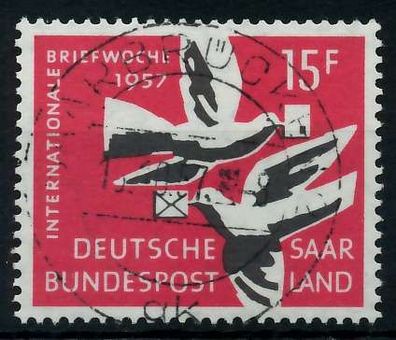 SAAR OPD 1957 Nr 408 zentrisch gestempelt X79C8EE