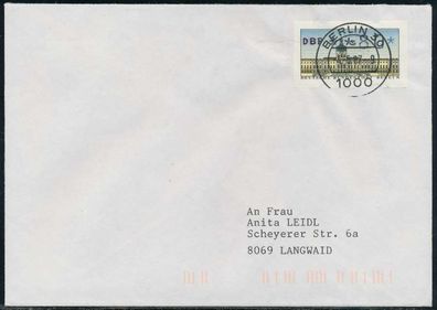 BERLIN ATM 1-080 NORMAL-BRIEF EF FDC X7E46FA