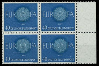 BRD BUND 1960 Nr 339 postfrisch Viererblock SRA X7E874E