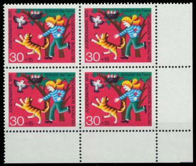 BRD 1972 Nr 713 postfrisch Viererblock ECKE-URE X7FD37E