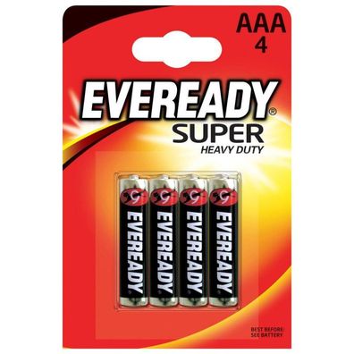 Eveready SUPER HEAVY DUTY ZINC Battery AAA R3 4 pcs. Energizer