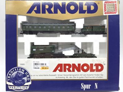 Arnold 70298 Set: Kran + 2 Wagen Wagen-Set Bauzug 4-t Spur N