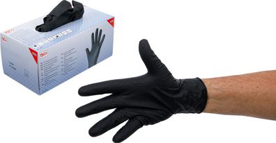 BGS-74671 Einweghandschuh-Box Nitril mit extra Griffigkeit Gr. XL 100 St