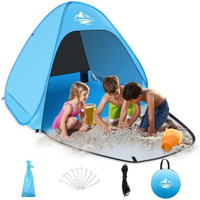 Mimajor Pop-Up Strandzelt 2-3 Personen blau