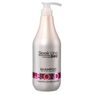 Sleek Line Seiden-Shampoo für blondes Haar, 1000 ml
