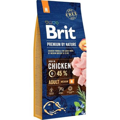 Brit Premium By Nature Adult M 15kg