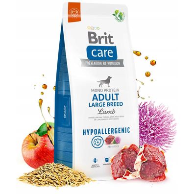 Brit Care Hundefutter hypoallergen, ausgewachsenes Lammfutter, groß, 12 kg