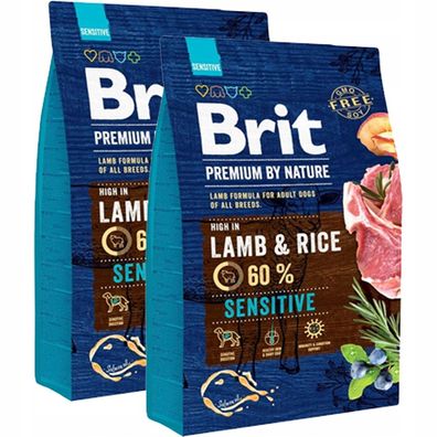 BRIT Premium Sensitive Lamm & Reis 2x3kg