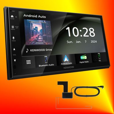 Kenwood DMX5023DABS DAB+ UKW Autoradio Antenne Apple CarPlay Android Auto
